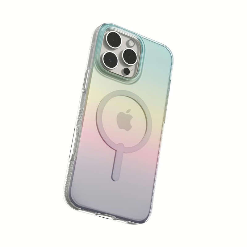 ZAGG Milan Snap MagSafe Compatible Wireless Charging Case for iPhone 16 Pro Max Iridescent 