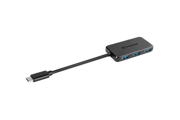 Transcend HUB2C 4-port USB 3.1 Gen 1 Type-C Hub Black
