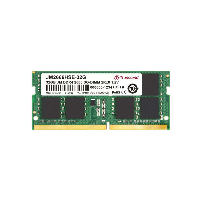 Transcend JetRam JM2666HSE-32G Memory Module SO-DIMM 32GB DDR4 2666MHz