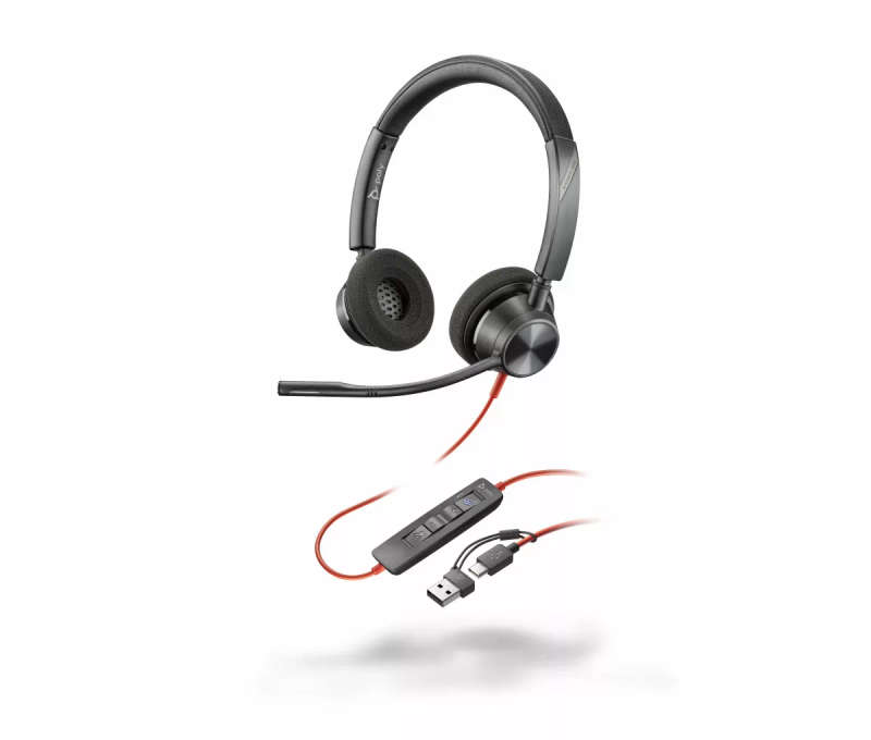 Poly Blackwire 3320 Stereo Microsoft Teams Certified USB-C Headset