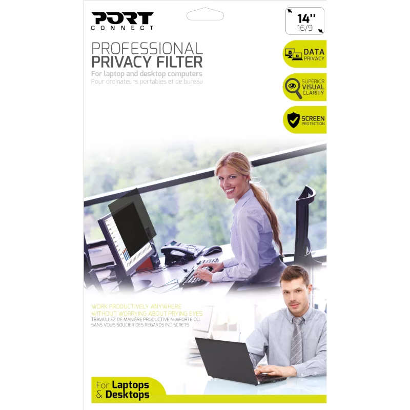 Port Designs 2D Frameless Computer Screen Privacy Filter 14-inch