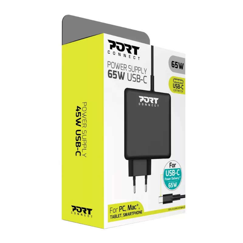 Port Designs 65W Type-C Universal Charger Adapter
