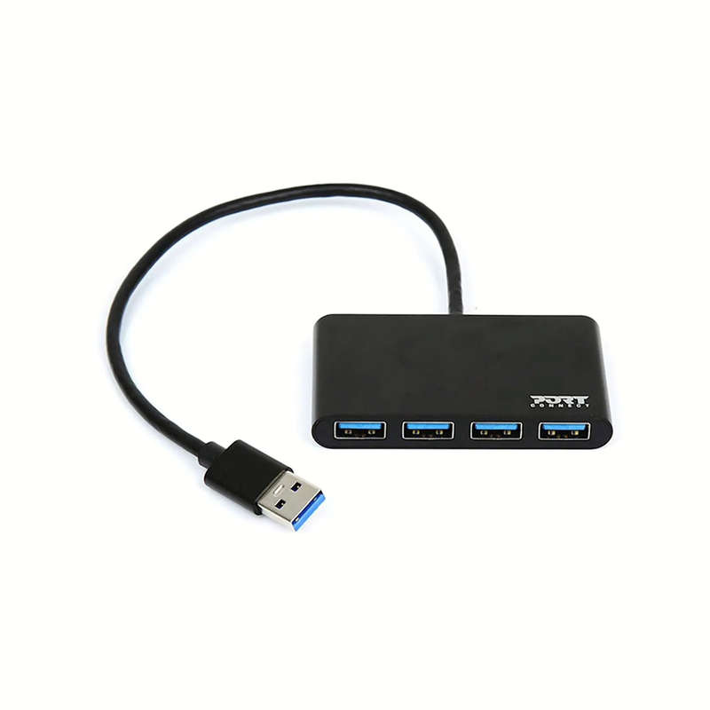 Port Designs 900121 interface hub USB 3.2 Gen 1 (3.1 Gen 1) Type-A 5000 Mbit/s Gray