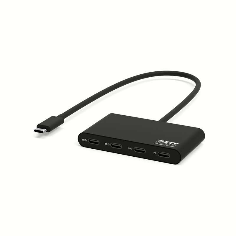 Port Designs USB Type-C 5000 Mbit/s Interface Hub Black 
