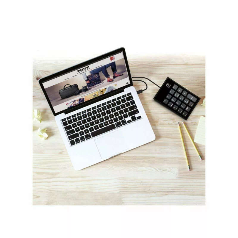 Port Designs Numeric Keypad Notebook USB Black and Grey