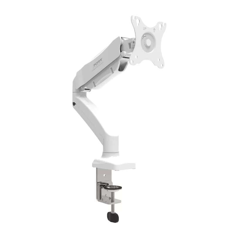 Port Designs PORT VESA Single Screen Desk Mount Monitor Arm White 
