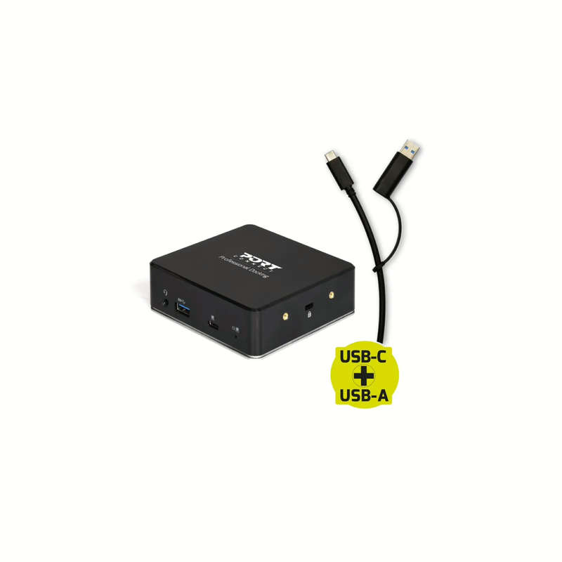 Port Designs 901908 interface hub USB 3.2 Gen 1 (3.1 Gen 1) Type-C Black