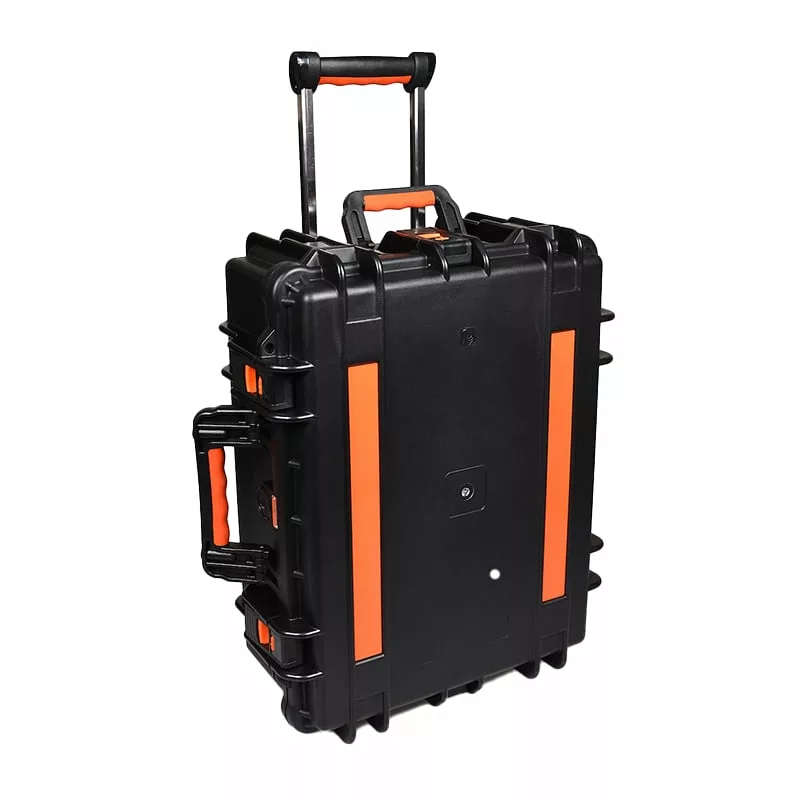 Port Designs 12-Bay Charging Suitcase Trolley - Black Orange