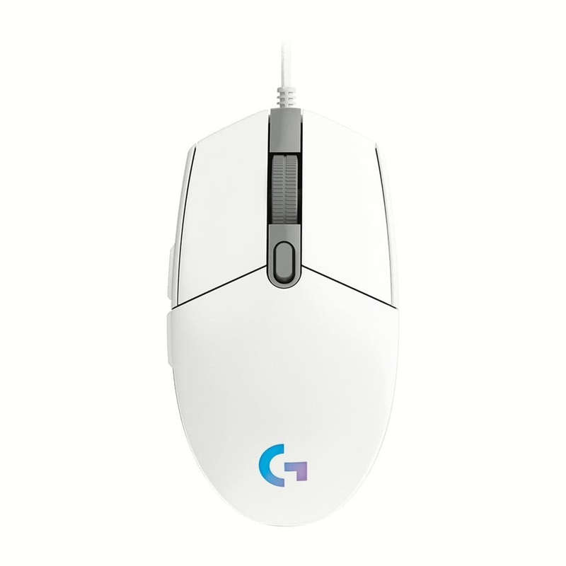 Logitech G203 LightSync 8,000 DPI RGB Wired Gaming Mouse - White