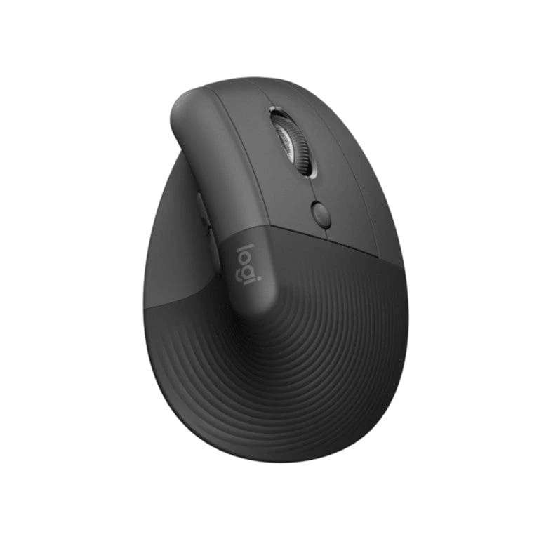 Logitech Lift Vertical Ergonomic Mouse - GRAPHITE / BLACK - 2.4GHZ/BT - N/A - EMEA-914 - ON+OFFLI...