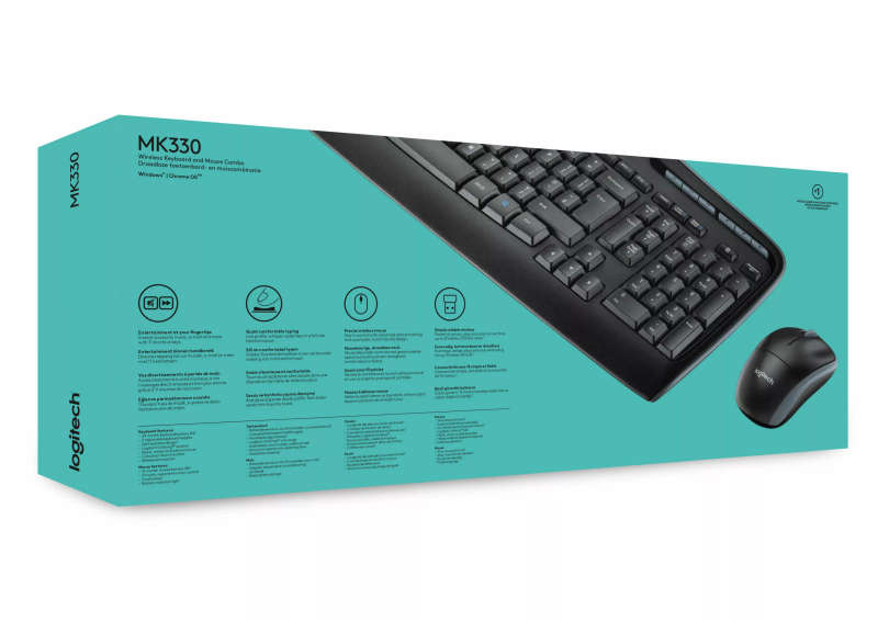 Logitech MK330 Wireless Desktop Keyboard and Mouse Combo