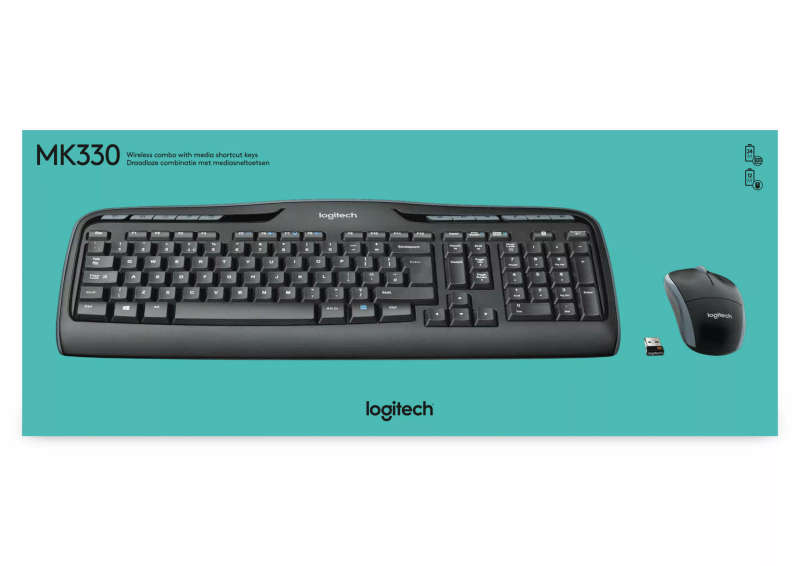 Logitech MK330 Wireless Desktop Keyboard and Mouse Combo