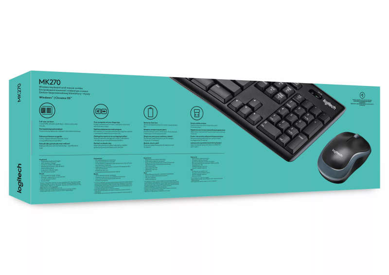 Logitech MK270 Wireless Desktop Keyboard and Mouse Combo