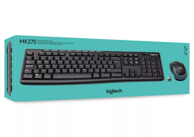 Logitech MK270 Wireless Desktop Keyboard and Mouse Combo