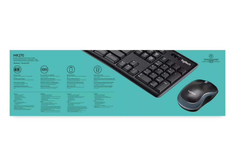 Logitech MK270 Wireless Desktop Keyboard and Mouse Combo