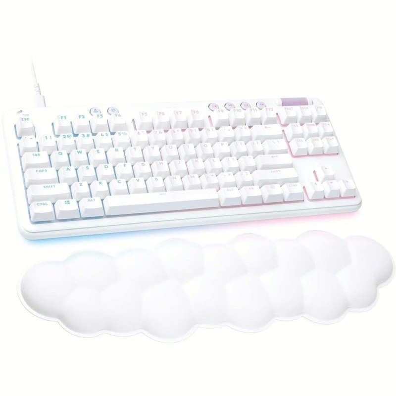 Logitech G G713 TKL GX Tactile Lightsync RGB Wired Mechanical Gaming Keyboard - White Mist