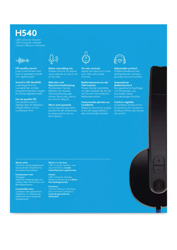 Logitech H540 Stereo USB Headset