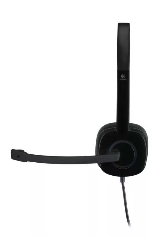 Logitech H151 Stereo Headset With Noise-Cancelling Mic Black