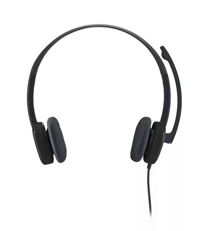 Logitech H151 Stereo Headset With Noise-Cancelling Mic Black
