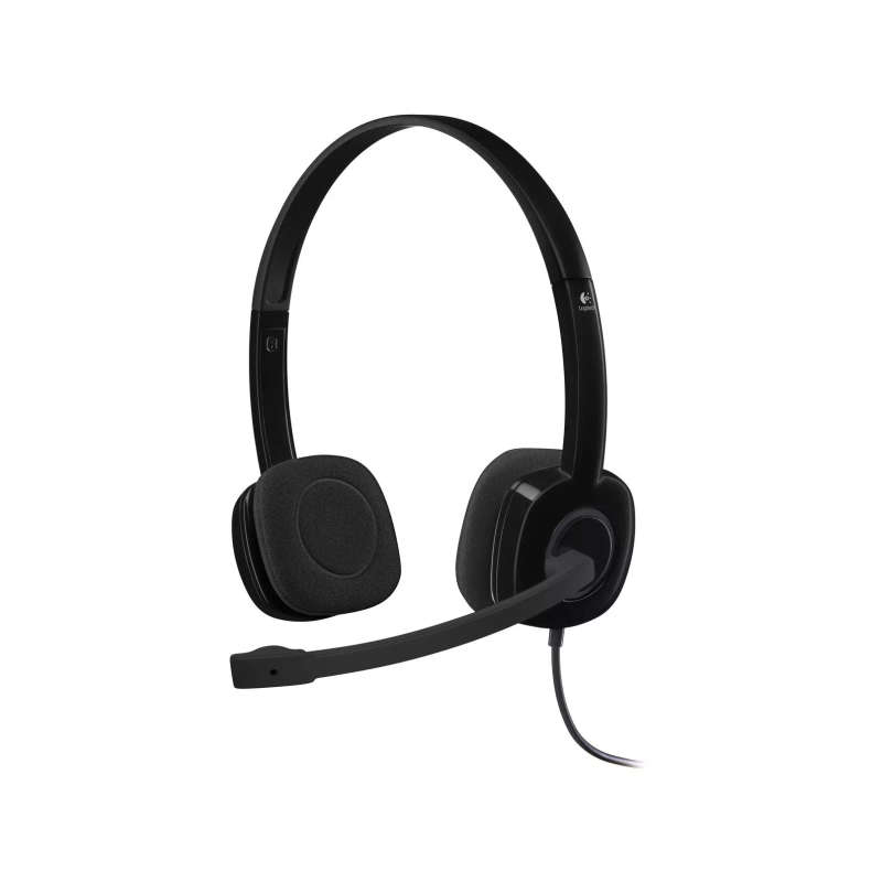Logitech H151 Stereo Headset With Noise-Cancelling Mic Black