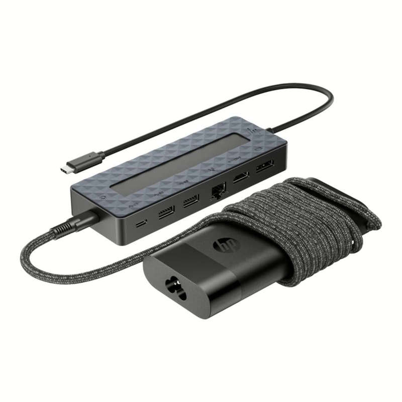 HP 7-in-1 to Type-C USB Hub with Notebook Charger Bundle