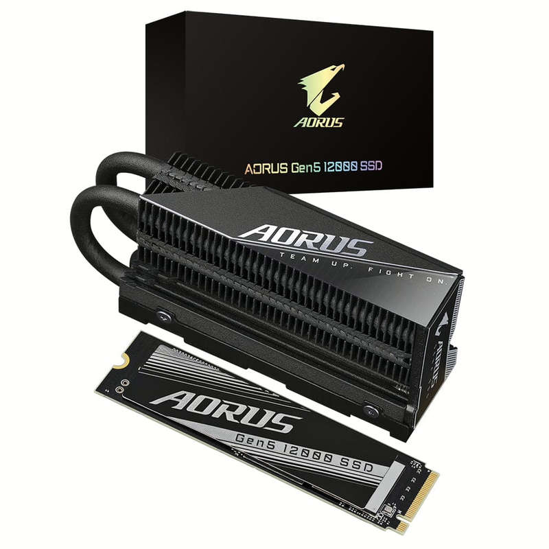 Gigabyte AORUS Gen5 12000 1TB M.2 PCIe 5.0 NVMe 3D TLC NAND Internal SSD