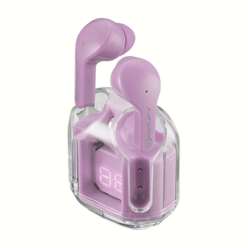Amplify Lumina Series Wireless Earbuds with Charging Case Purple