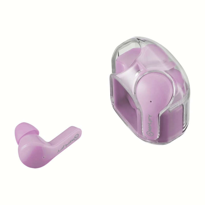 Amplify Lumina Series Wireless Earbuds with Charging Case Purple