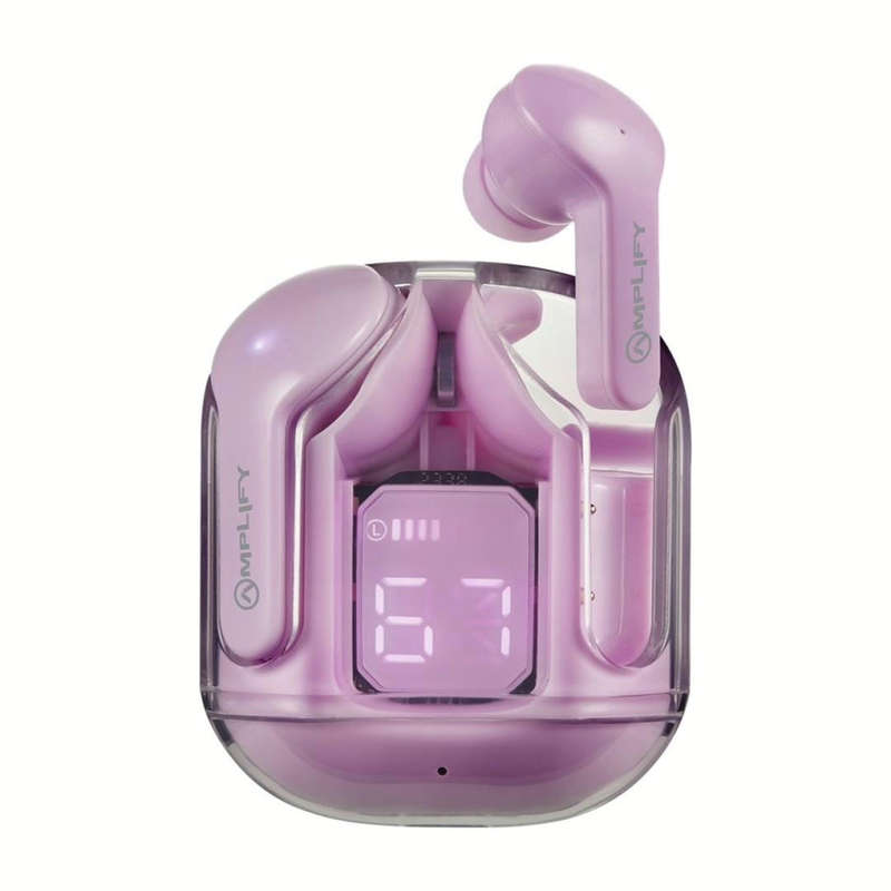 Amplify Lumina Series Wireless Earbuds with Charging Case Purple
