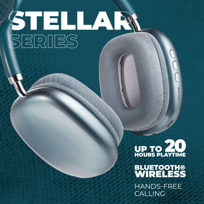 Amplify Stellar Series Bluetooth Headphones Blue