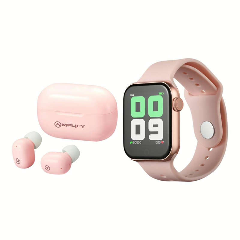 Amplify TWS Earpods and Fitness Watch - Gold