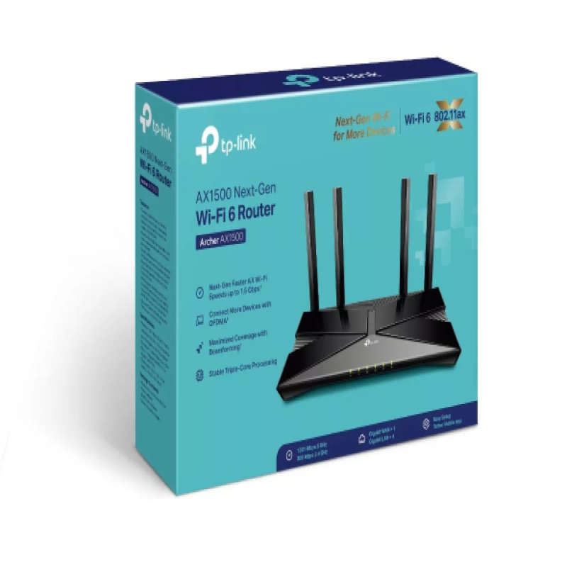 TP-Link AX1500 Wi-Fi 6 Router Broadcom 1.5GHz Tri-Core CPU