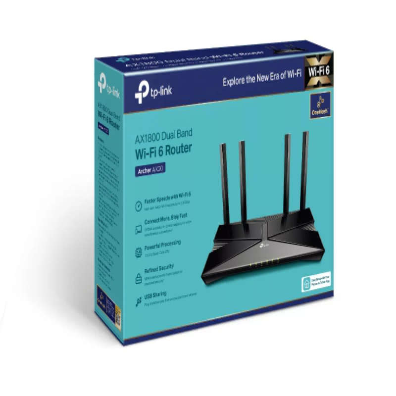 TP-Link AX1800 Wi-Fi 6 Router Broadcom 1.5GHz Quad-Core CPU
