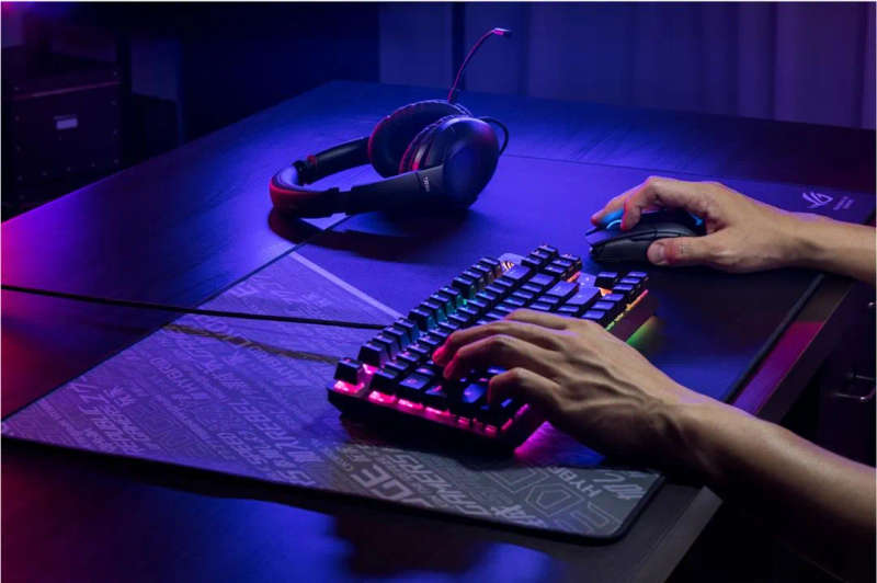 ROG Strix Impact II ambidextrous ergonomics Gaming mouse featuring 6200-dpi optical sensor; push-...