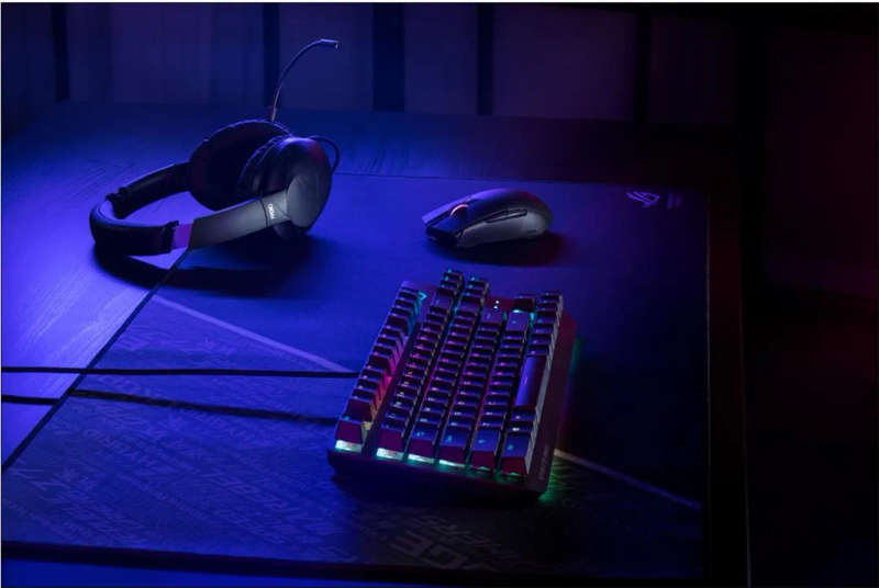 ROG Strix Impact II ambidextrous ergonomics Gaming mouse featuring 6200-dpi optical sensor; push-...