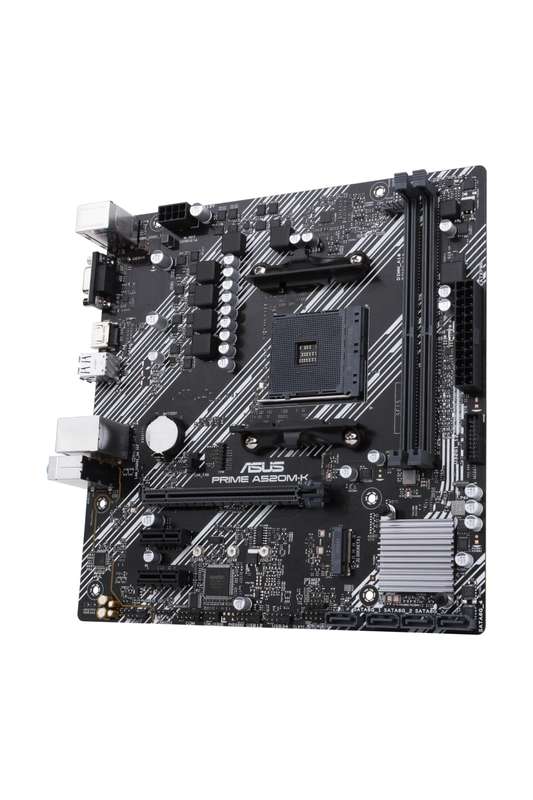 AMD A520 (Ryzen AM4) Micro ATX Motherboard with M.2 Support; 1 Gb Ethernet; HDMI/D-Sub; SATA 6 Gb...