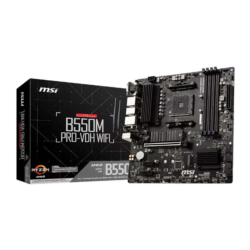 MSI B550M Pro-VDH WiFi AMD AM4 MATX Gaming Motherboard