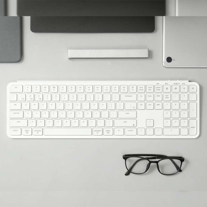 Keychron B6 Pro Ultra-Slim 100% Wireless Keyboard  Ivory White