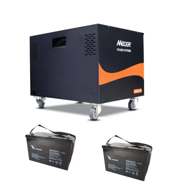 Mecer BBONE-024S+ 24V 2.4kVA/1440W DC-AC inverter with 2x100Ah Batteries