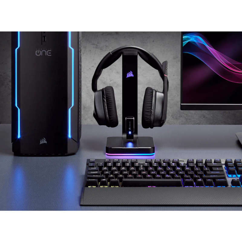 Corsair ST100 RGB Premium Headset Stand with 7.1 Surround Sound Passthrough