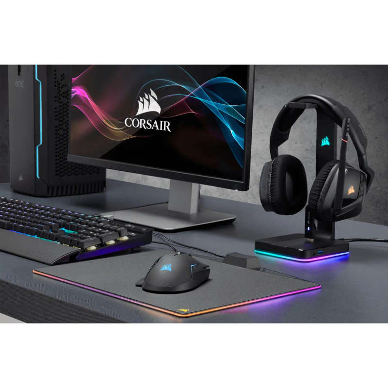 Corsair ST100 RGB Premium Headset Stand with 7.1 Surround Sound Passthrough