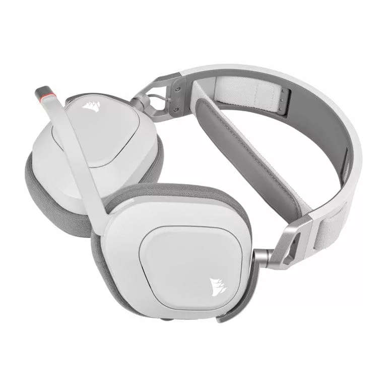 Corsair HS80 RGB Wireless Premium Gaming Headset with Spatial Audio White