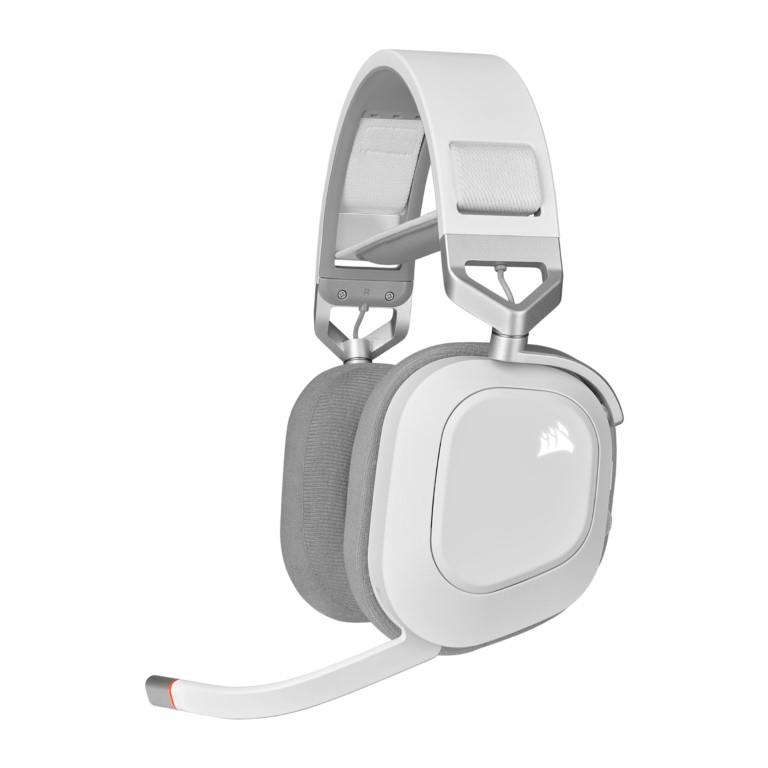 Corsair HS80 RGB Wireless Premium Gaming Headset with Spatial Audio White