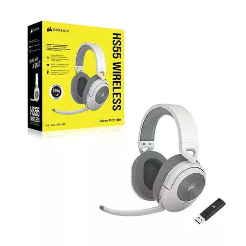 Corsair HS55 Wireless Gaming Headset Carbon White