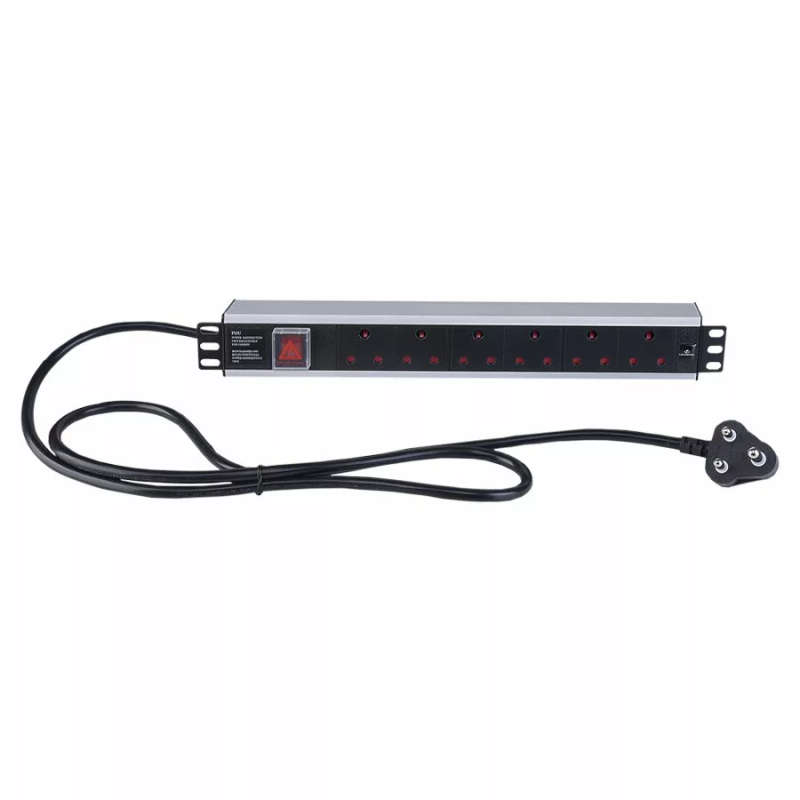 Linkbasic 6-way Aluminium Moulded Rack Mount PDU