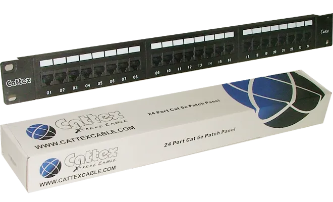 Cattex 24 Port CAT5e UTP Patch Panel
