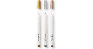 2010010 - Cricut 3 Permanent Metallic Markers (1.0 mm) in Gold; Silver; Copper; Embellish project...