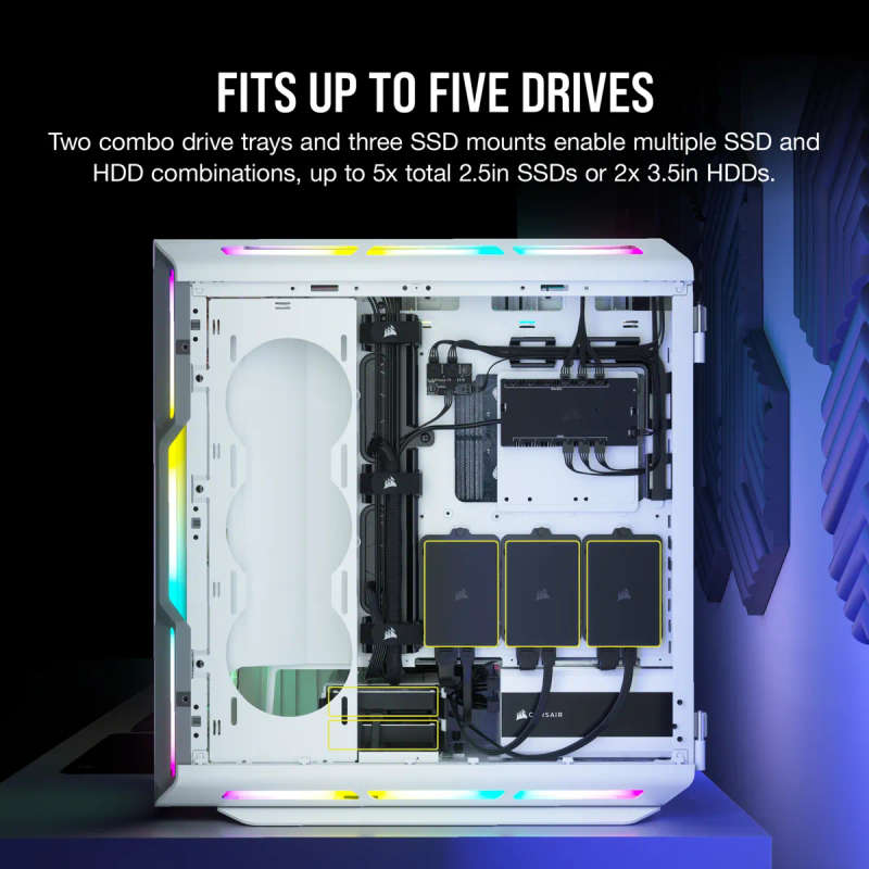 Corsair iCUE 5000T RGB Midi PC Tower White