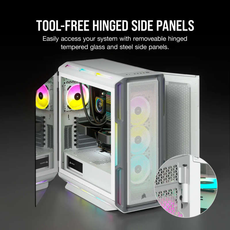 Corsair iCUE 5000T RGB Midi PC Tower White