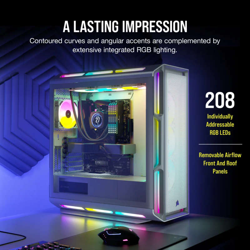 Corsair iCUE 5000T RGB Midi PC Tower White